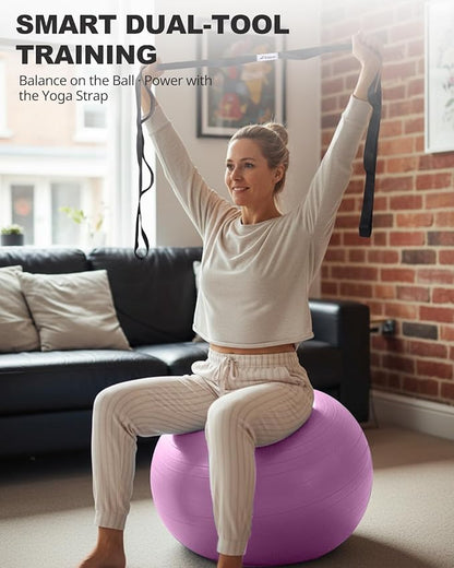 Trideer Exercise Ball for Yoga, Pilates & Fitness – Stability Ball Equipment - Image 5