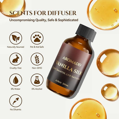 Vanilla Silk Diffuser Oil Inspired by Luxury Hotel Scent 6.76 Fl Oz, Aroma - Image 4