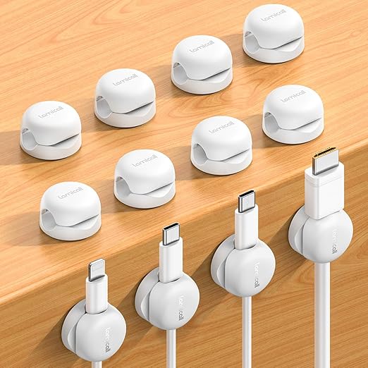 Lamicall Spring Cord Organizer, Office Desk Accessories by Lamicall
