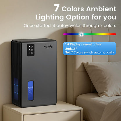 dehumidifiers for home, 1000 sq ft dehumidifier with on a desk or shelf