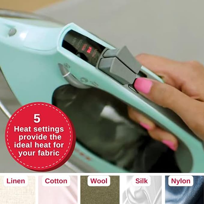 SINGER SteamCraft Plus Digital Display Iron, Five Fabric Settings, OnPoint Tip - Image 7