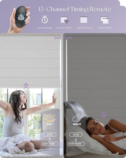 Graywind Smart Roman Shades 100% Blackout Compatible - Image 5