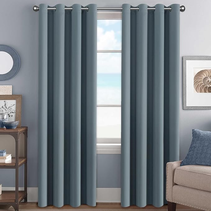 H.VERSAILTEX Blue Blackout Curtains by HVERSAILTEX