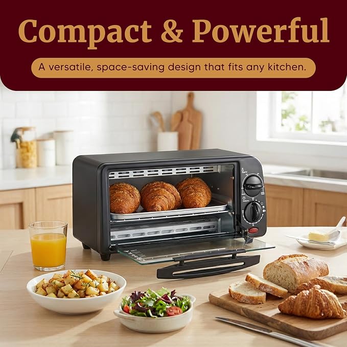 Elite Gourmet ETO236 Personal Compact 2 Slice Countertop Toaster Oven - Image 2