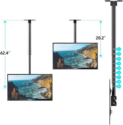 Sylvox Ceiling TV Mount, Outdoor TV Stand Supports Wall Mounting Multiple Angle - Image 3