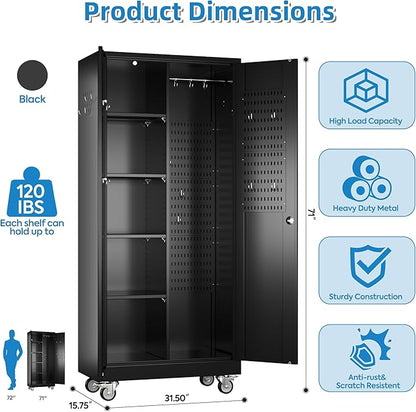 SUXXAN Broom Closet Storage Cabinet - Image 3