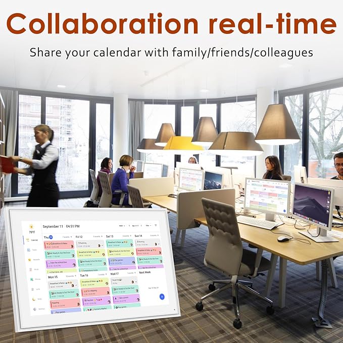 Digital Calendar 15.6 Inch, Electronic Calendar Chore Family Schedules - Image 6