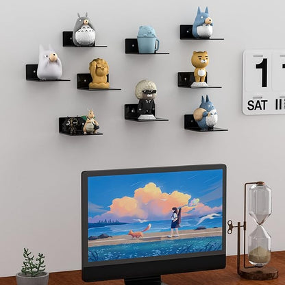 6 Inches Acrylic Small Wall Shelves 2 Pack, Floating Shelf - Image 7