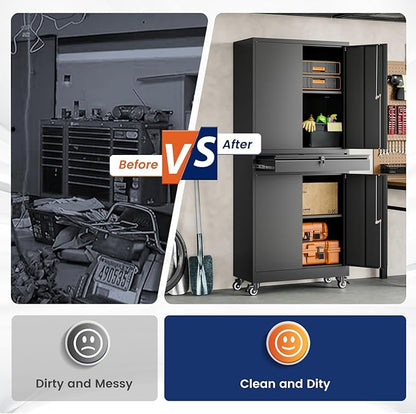 Yizosh Metal Garage Storage Cabinet - Image 7