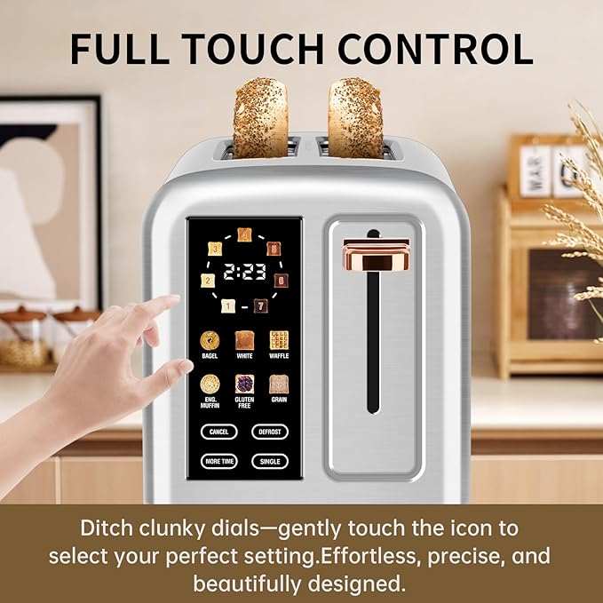 SEEDEEM Toaster 2 Slice, Real Touch Screen - Image 4