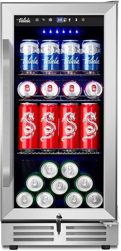 15'' Beverage Refrigerator and Beer Fridge Under Counter Built-in or by Velieta-SpecialistinFridge