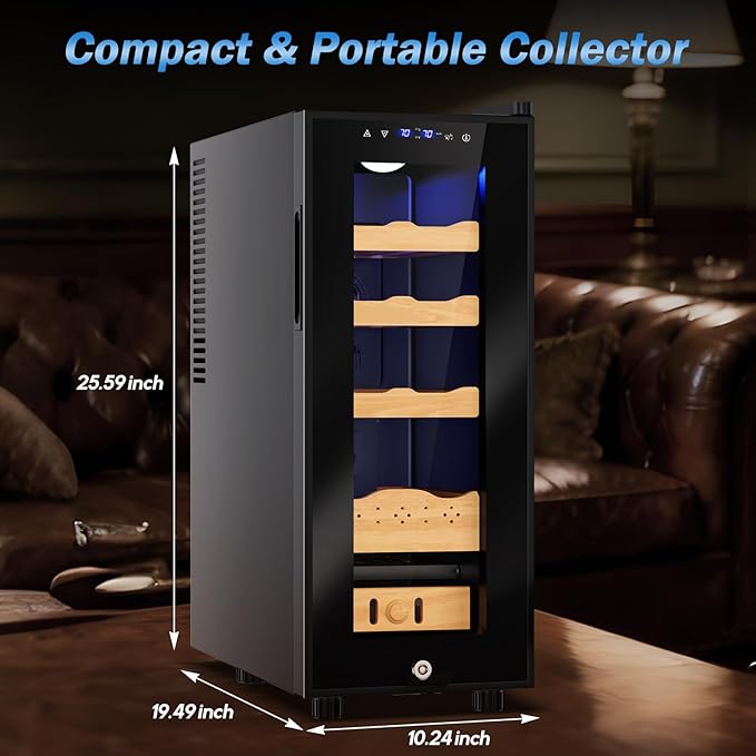 Electric Humidor-35L Cooling & Heating Humidor Smart Touch Control Humidity & - Image 7