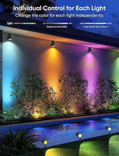 APPECK Smart Landscape Lighting Kit 36W, RGBCW Smart Landscape Lights 6 Pack - Image 4