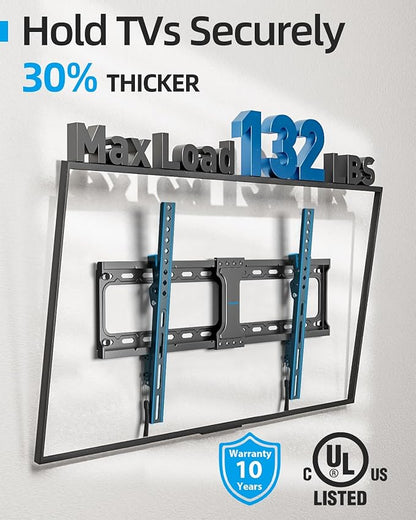 Tilt TV Wall Mount Fits 16-24" Studs, Holds 37-82" TVs up to 132 lbs, Max VESA - Image 2