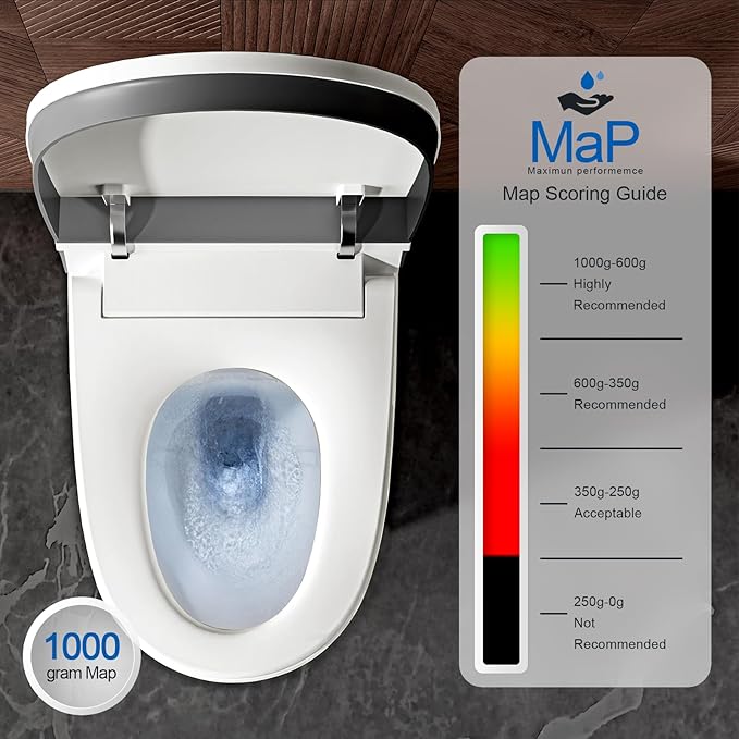 Smart Toilet with Built-in Tank, Pump-Assisted Flush, Foot Sensor, Heated Seat - Image 4