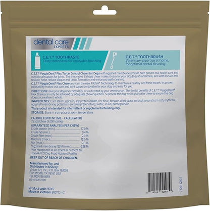 Virbac C.E.T. VEGGIEDENT Flex Tartar Control Chews - Image 2
