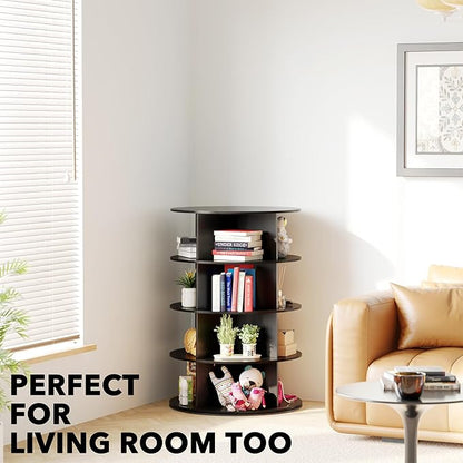 SpaceAid 4 Tier Rotating Shoe Rack Tower, Spinning Shoe Display Lazy Susan - Image 6