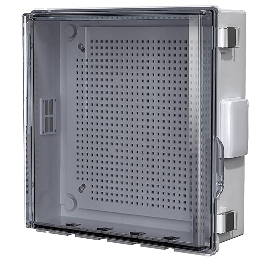 ABS Electrical Junction Box, Ventilated Design, Cable Grommets, IP65 Waterproof by ANIMACYN
