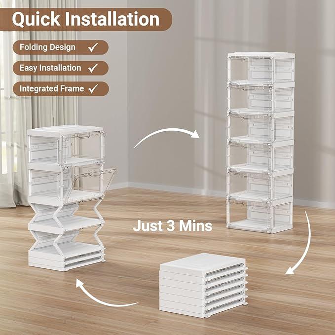 BROVIEW Led Shoe Boxes, Shoe Display Case - Image 6