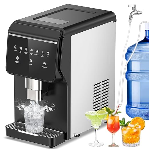 Nugget Ice Maker Countertop 50 LBS/Day, 5 LBS Ice Bin, Water Dispenser by Velieta-SpecialistinFridge