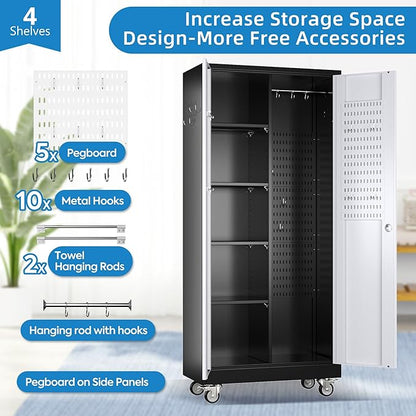 SUXXAN Broom Closet Storage Cabinet - Image 4