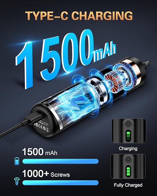 Electric Screwdriver, Rechargeable Cordless Power Screwdriver, 3 Torque Settings - Image 4