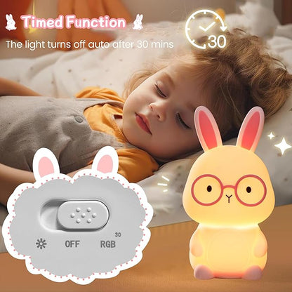 Bunny Lamp for Kids, Rabbit Night Light - Image 4