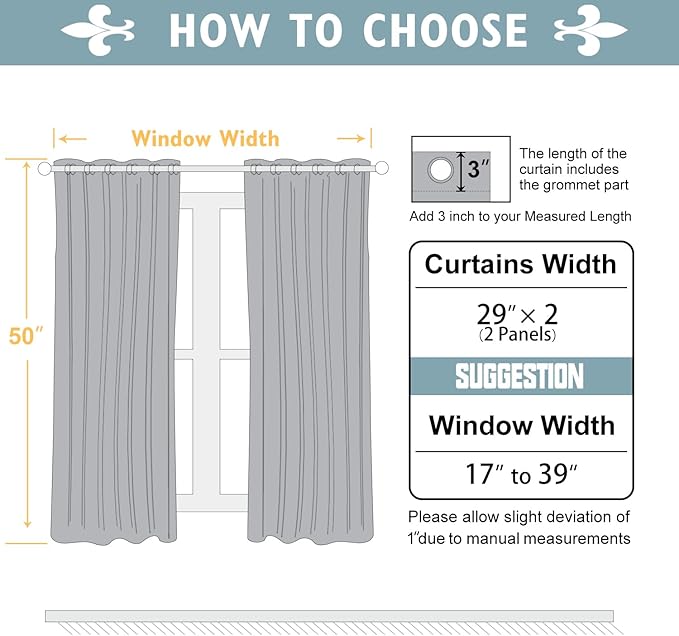 ChrisDowa Small Window Curtains 50 inches Long - Image 5