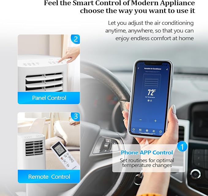 ROVSUN WiFi Enabled Smart 8000 BTU Portable Air Conditioner - Image 3