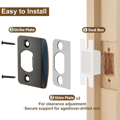 MOSECYOU Standard Door Lock Strike Plate - Image 3