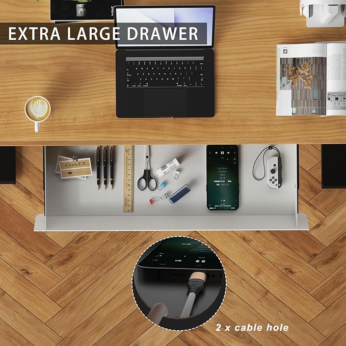 White Large Under Desk Mounted Sliding Drawer - Image 3