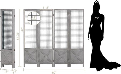 Wnutrees 4 Panel Gridwall Display, Portable Freestanding Display Board - Image 6