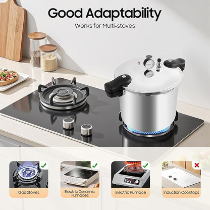 Electric Pressure Canner, Aluminum Pressure Cooker 23-Quart Induction Compatible - Image 4