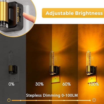 L LOHAS LED Night Light, Amber Candle Night Lights Plug into Wall, 2 Pack 0-100 - Image 4