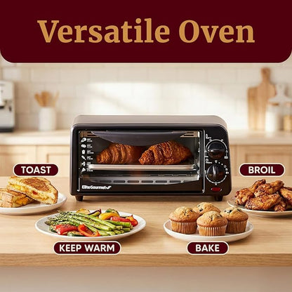 Elite Gourmet ETO236 Personal Compact 2 Slice Countertop Toaster Oven - Image 6