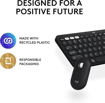 Logitech Pebble 2 Combo, Wireless Keyboard and Mouse, Quiet and Portable - Image 11