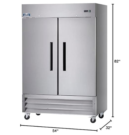 Arctic Air AR49 54" Two Section Two Solid Doors Reach-in Commercial Refrigerator - Image 5