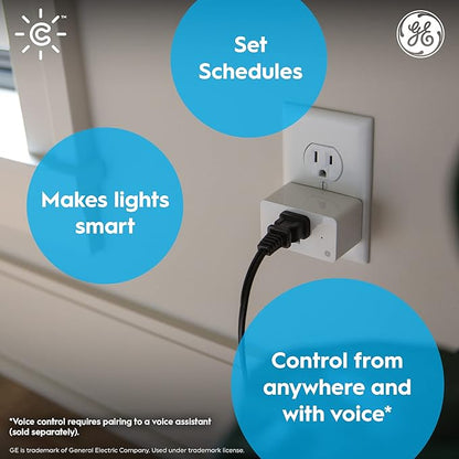 GE Cync Smart Indoor Plug, Smart Outlet Control, WiFi Outlet Plug, Matter - Image 2