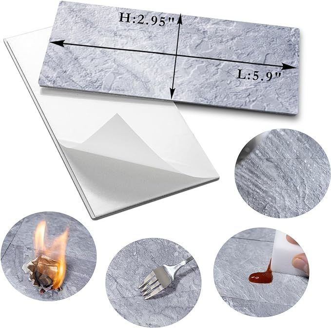 AULIGET Peel and Stick Backsplash Wall Tiles, 4 Pieces - Image 5
