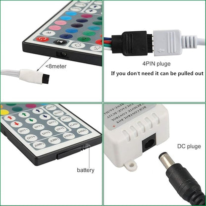 GALYGG 24 Key LED Strip Lights IR Remote Controller, Wireless Rectifier Control - Image 4