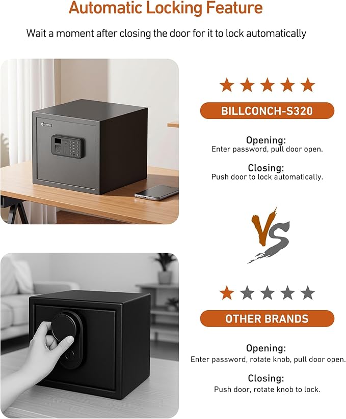 Billconch Smart Gun Safe for Multiple Pistols - Image 4