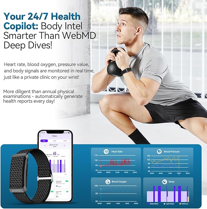 EnergyPort Fitness Tracker, Wearable Health Smart Bracelet Band - Image 6