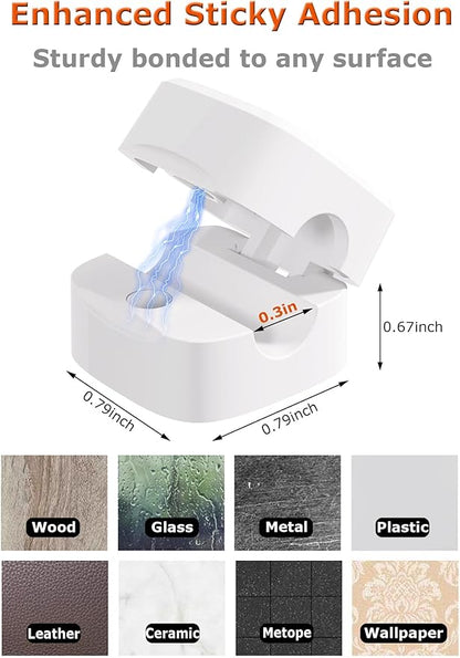 Magnetic Cable Clips, Adjustable Cord Holder Management, Adhesive Wire Keeper - Image 4