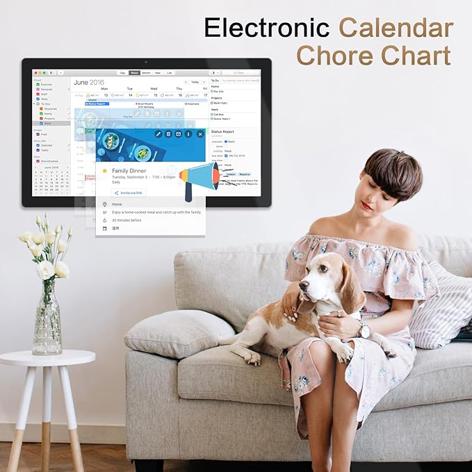 WOGO 32 inch Digital Calendar & Chore Chart, Touchscreen Interactive Monitor - Image 3