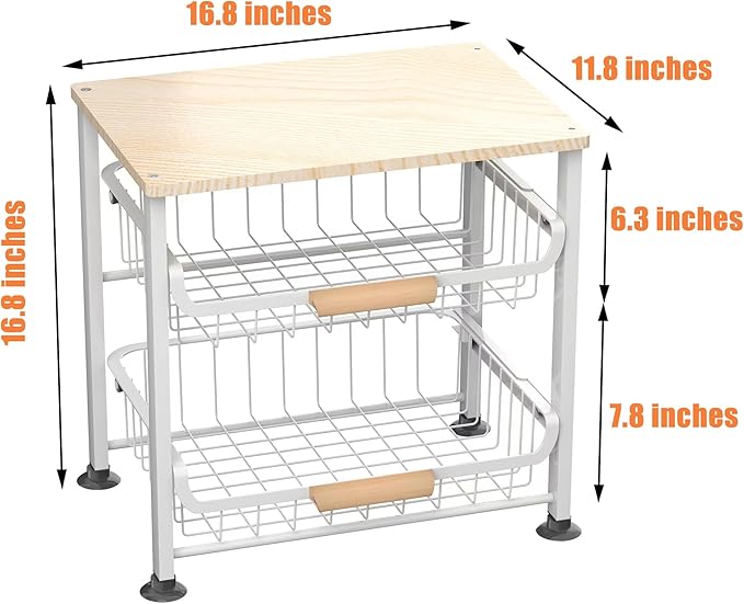 3-Layer Kitchen Fruit Storage Basket Snack Rack, countertop Storage Rack - Image 4