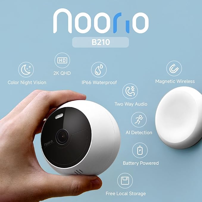 Noorio Security Camera Wireless Outdoor, B210 2K Indoor Cameras - Image 2