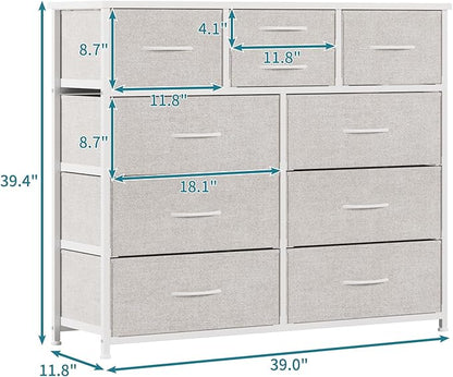 LUMTOK 10-Drawer Dresser, Fabric Dressers Drawers - Image 3