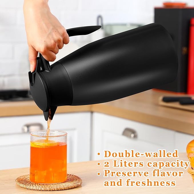 Norme 2 Pcs Thermal Coffee Carafe Insulated Stainless Steel Coffee Carafe - Image 5