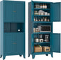 Metal Pantry Storage Cabinet, Microwave Stand by YAUWOHFactoryOutletsColorfulMetalFurniture