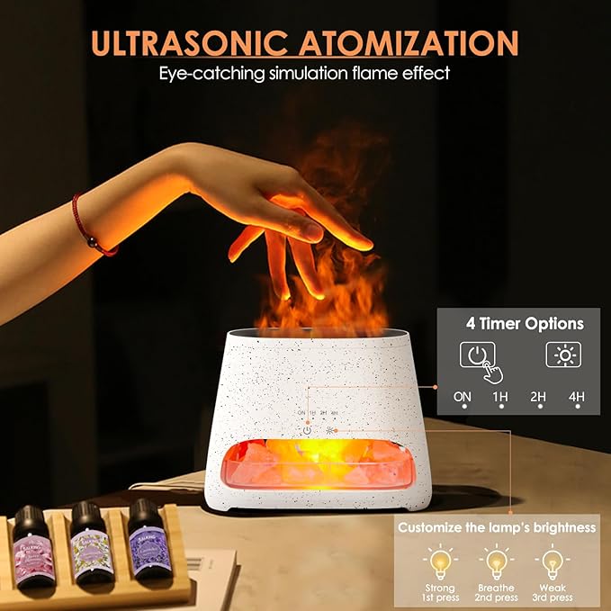 SALKING 2-in-1 Himalayan Salt Lamp & Ultrasonic Essential Oil Diffuser - Image 4
